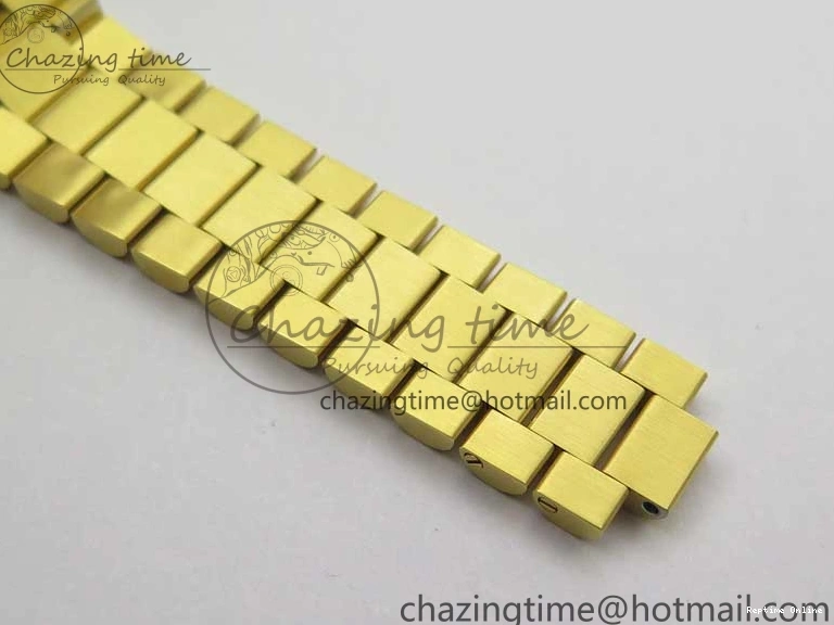 0516 Daydate 278288 31mm YG EWF Best Edition Green Malachite Dial on YG President Bracelet ETA SunProtective 2605